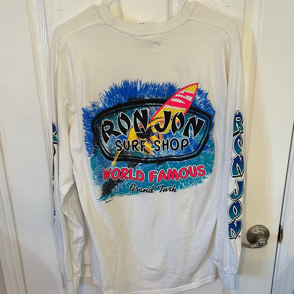 Ron Jon Surf Shop White Long Sleeve Tee